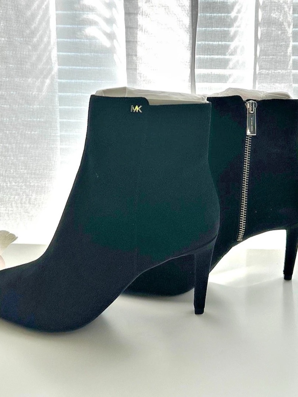 Michael Kors Dorothy Flex Mid Bootie Black Pointed Toe US 8M NWT